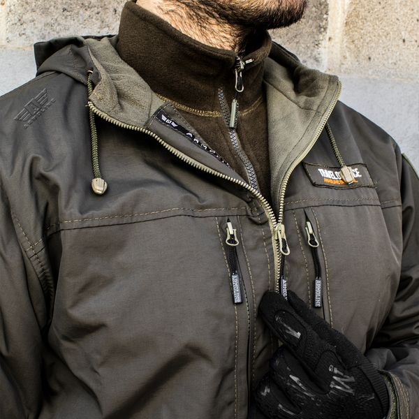 Windbreaker "TRAVEL DEFENCE" OLIVE (Raincoat fabric + Microfleece) 00048000S0000000 photo