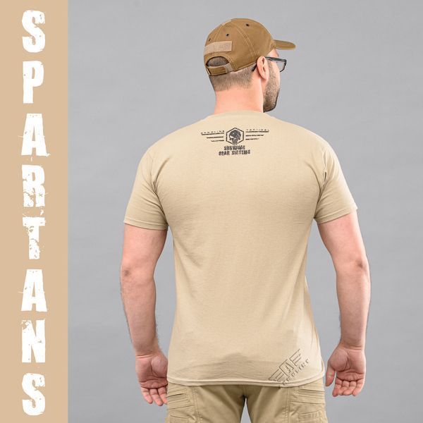 Футболка з принтом "SPARTANS" KHAKI (Бавовна) 0026100XL0000000 фото