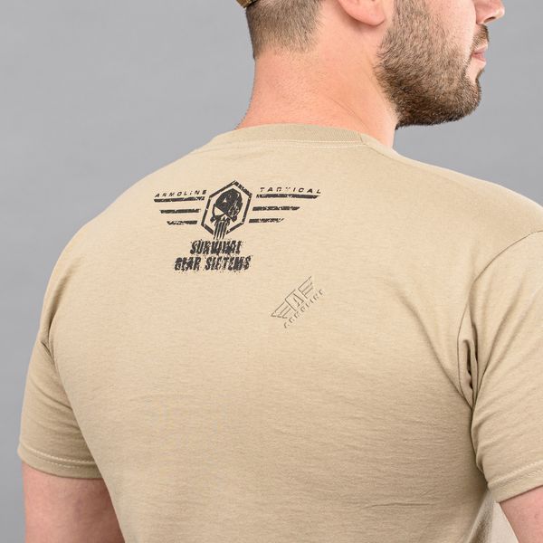 Футболка з принтом "SPARTANS" KHAKI (Бавовна) 0026100XL0000000 фото