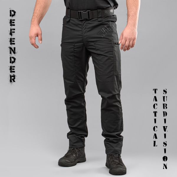 Tactical pants "DEFENDER" BLACK with belt (Rip-Stop Stretch) 00315000S0000000 photo