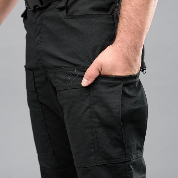 Tactical pants "DEFENDER" BLACK with belt (Rip-Stop Stretch) 00315000S0000000 photo