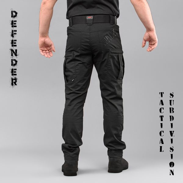 Tactical pants "DEFENDER" BLACK with belt (Rip-Stop Stretch) 00315000S0000000 photo