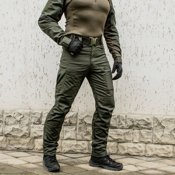 Tactical pants "DEFENDER" OLIVE with belt (Rip-Stop Stretch) 00317000S0000000 photo