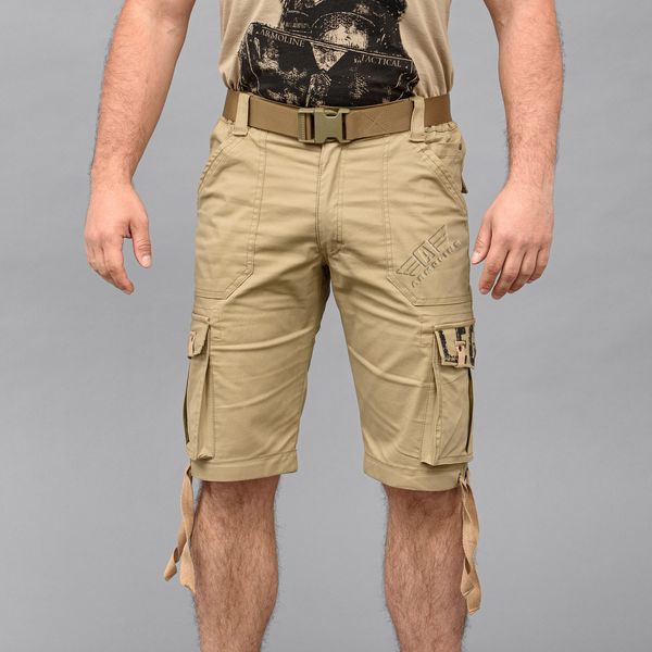 Cargo shorts with belt "LEGION" BEIGE (Cotton Stretch) 00306000S0000000 photo