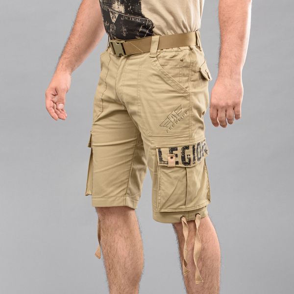 Cargo shorts with belt "LEGION" BEIGE (Cotton Stretch) 00306000S0000000 photo