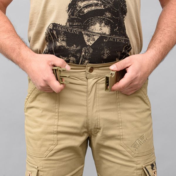 Cargo shorts with belt "LEGION" BEIGE (Cotton Stretch) 00306000S0000000 photo