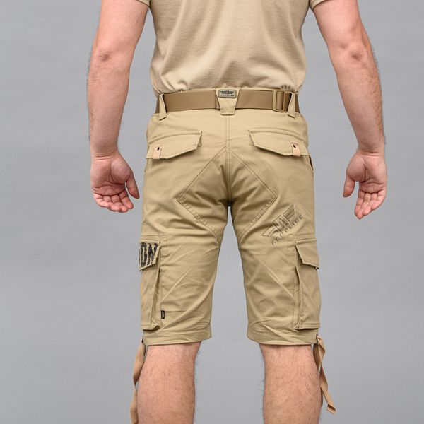 Cargo shorts with belt "LEGION" BEIGE (Cotton Stretch) 00306000S0000000 photo