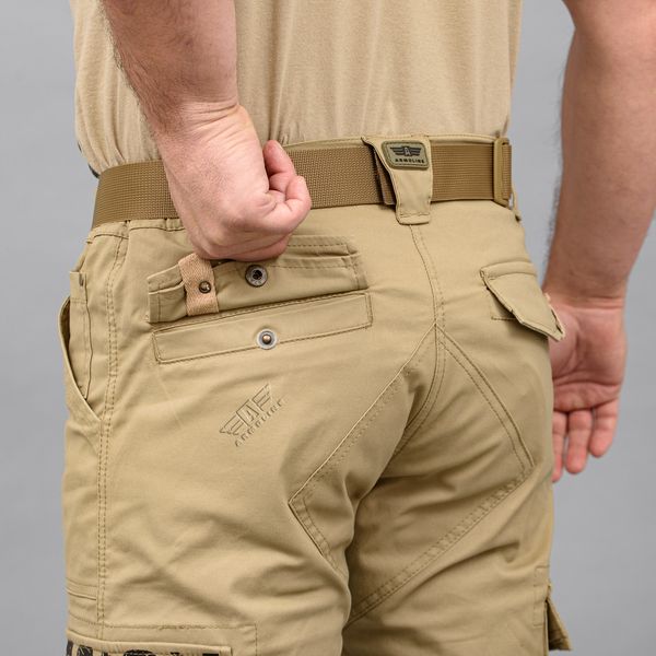 Cargo shorts with belt "LEGION" BEIGE (Cotton Stretch) 00306000S0000000 photo