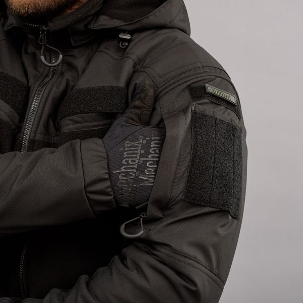 Bluza z kapturem "ANTITERROR II" BLACK (Polar + Membrana)