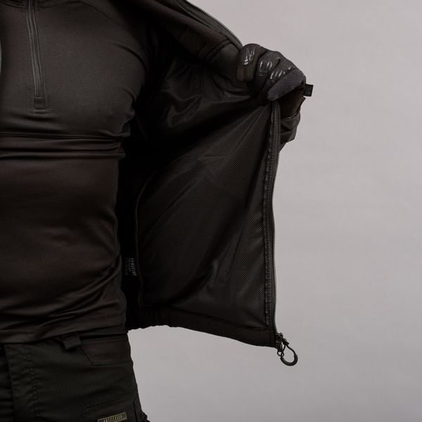 Bluza z kapturem "ANTITERROR II" BLACK (Polar + Membrana)