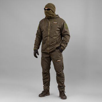 Komplet wojskowy "TRAVEL DEFENCE" 2 w 1 DARK OLIVE (Taslan + Mikropolar)