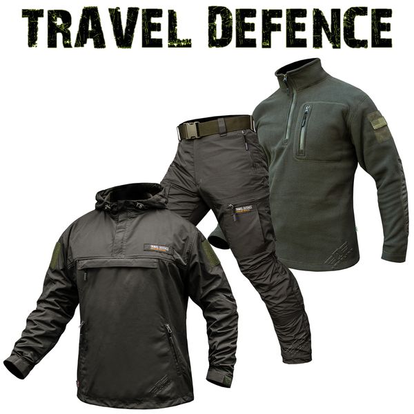 Комплект "TRAVEL DEFENCE" 3 в 1 АНОРАК OLIVE (Таслан + Мікрофліс) 00352000S0000000 фото