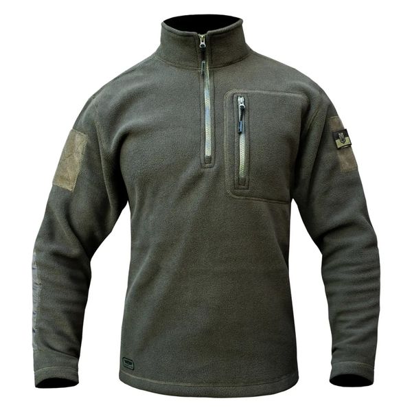 Tactical sweatshirt 1/4 Zip "TRAVEL DEFENCE" OLIVE (Microfleece) 00248000S0000000 photo