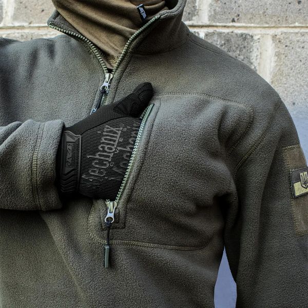 Tactical sweatshirt 1/4 Zip "TRAVEL DEFENCE" OLIVE (Microfleece) 00248000S0000000 photo