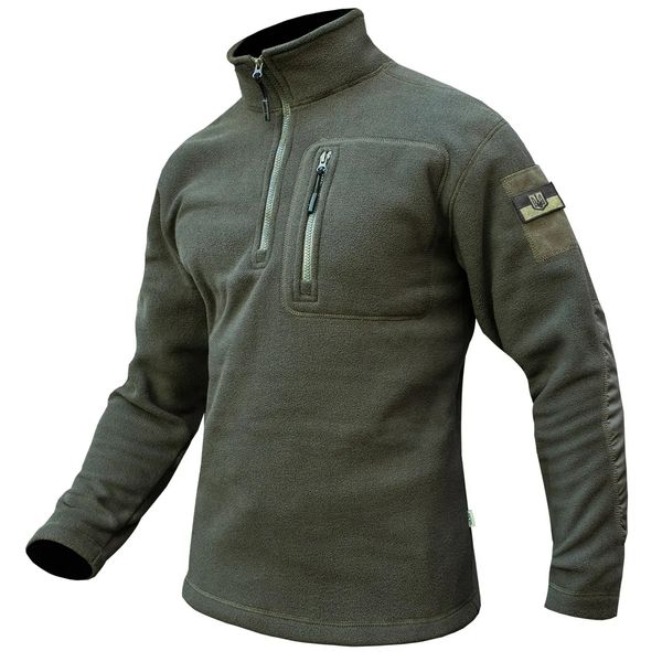 Tactical sweatshirt 1/4 Zip "TRAVEL DEFENCE" OLIVE (Microfleece) 00248000S0000000 photo