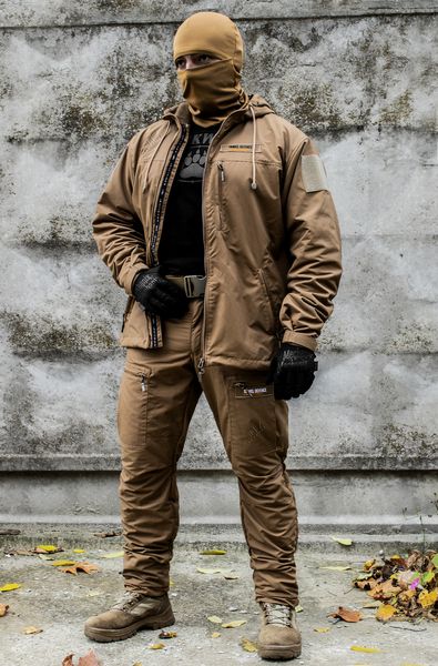 Insulated pants with belt "TRAVEL DEFENCE" COYOTE (Taslan + Microfleece) 00320000S0000000 photo