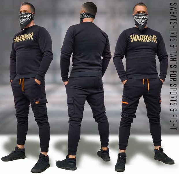 Sweatshirt (hoodie) "WARRIOR" BLACK (Knitwear) 3XL 0021703XL0000000 photo