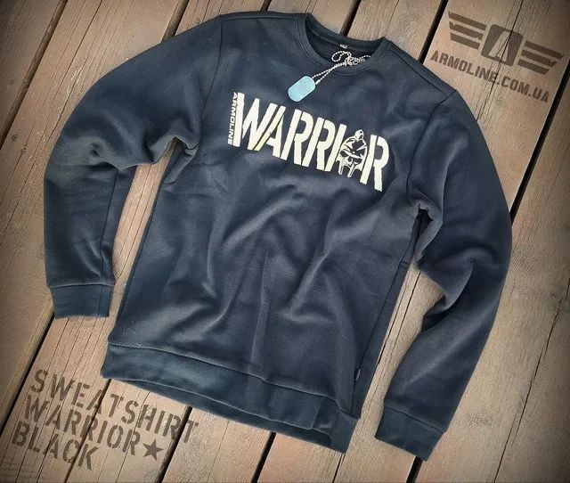 Sweatshirt (hoodie) "WARRIOR" BLACK (Knitwear) 3XL 0021703XL0000000 photo