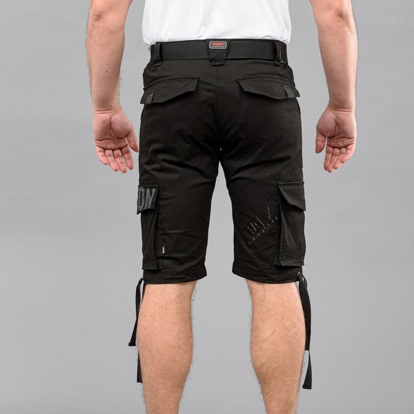 Cargo shorts with belt "LEGION" BLACK (Cotton Stretch) 00307000S0000000 photo