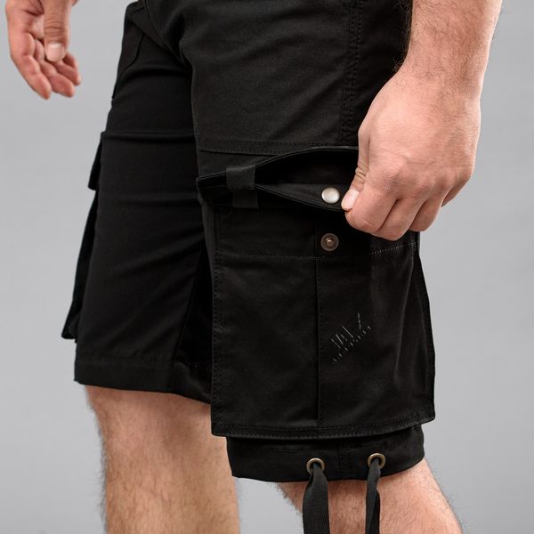 Cargo shorts with belt "LEGION" BLACK (Cotton Stretch) 00307000S0000000 photo