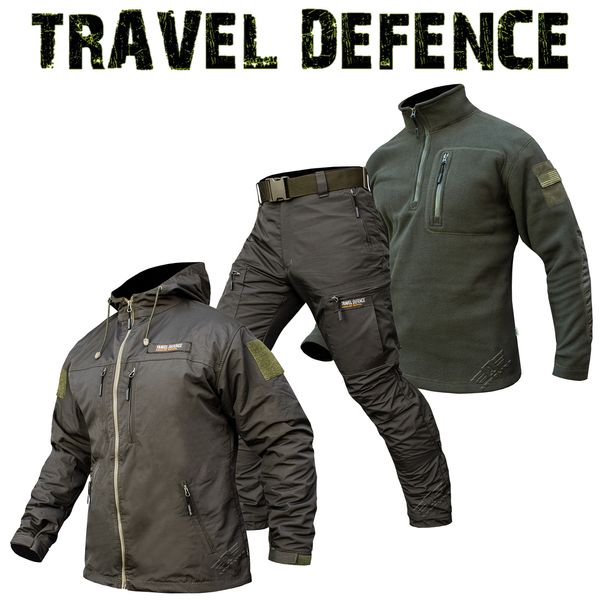 Комплект милитари "TRAVEL DEFENCE" 3 в 1 OLIVE (Таслан + Микрофлис) 00380000S0000000 фото