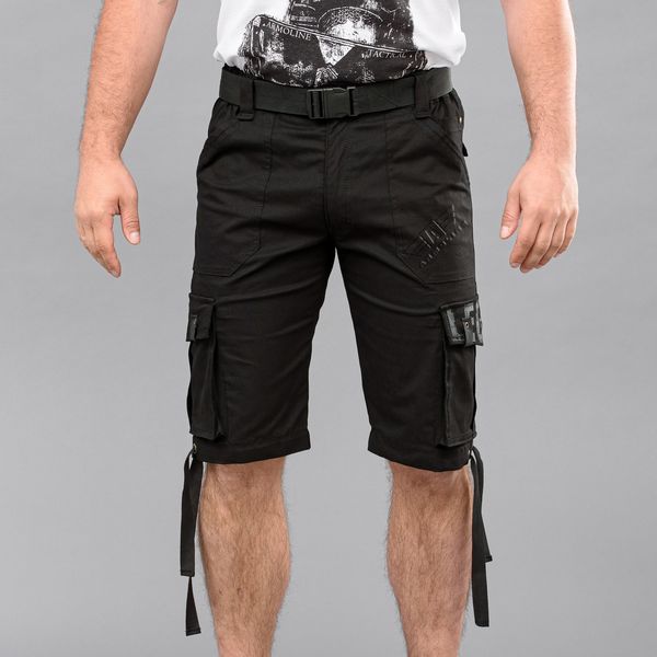 Cargo shorts with belt "LEGION" BLACK (Cotton Stretch) 00307000S0000000 photo