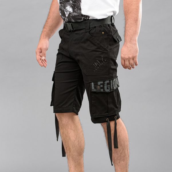 Cargo shorts with belt "LEGION" BLACK (Cotton Stretch) 00307000S0000000 photo