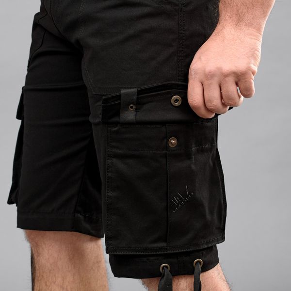 Cargo shorts with belt "LEGION" BLACK (Cotton Stretch) 00307000S0000000 photo