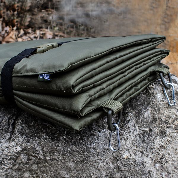 Hiking sleeping pad "ARMY" OLIVE (Raincoat fabric + Polyethylene foam) 0005600000000000 photo