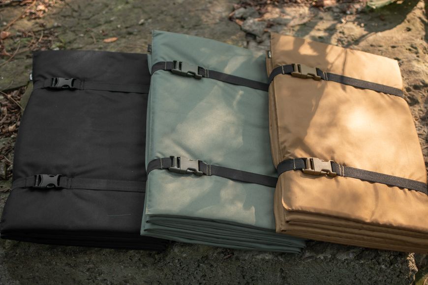 Hiking sleeping pad "ARMY" OLIVE (Raincoat fabric + Polyethylene foam) 0005600000000000 photo