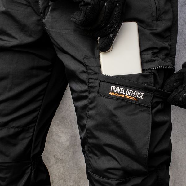 Military suit "TRAVEL DEFENCE" 3 in 1 BLACK (Taslan + Microfleece) 00376000S0000000 photo