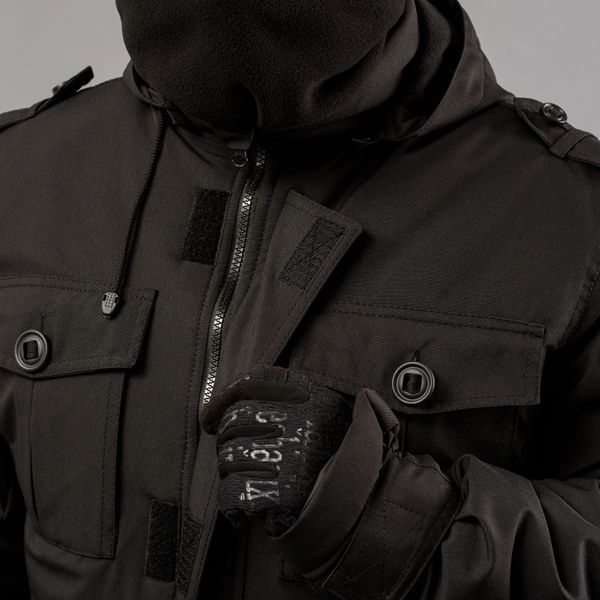 Куртка бушлат зимняя "RAPTOR-3" ВВЗ BLACK (Мембрана + Синтепон + Флис) 00088000M0000000 фото