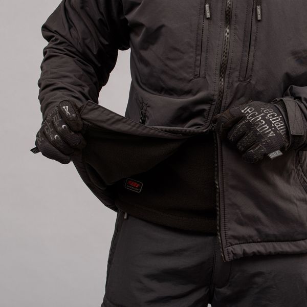 Komplet wojskowy "TRAVEL DEFENCE" 3 w 1 BLACK (Taslan + Mikropolar)