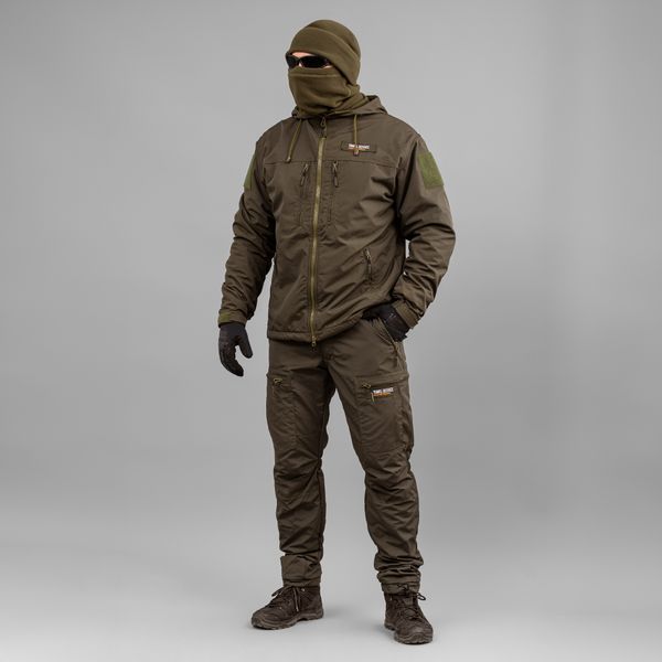 Komplet wojskowy "TRAVEL DEFENCE" 3 w 1 DARK OLIVE(Taslan + Mikropolar)