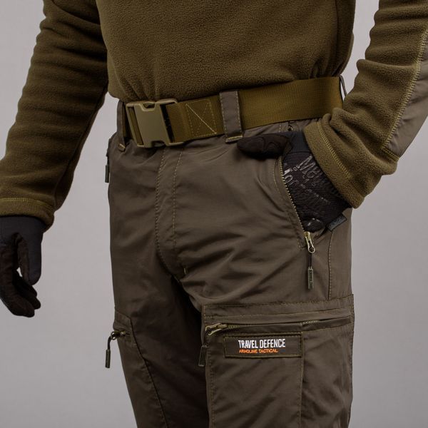 Komplet wojskowy "TRAVEL DEFENCE" 3 w 1 DARK OLIVE(Taslan + Mikropolar)