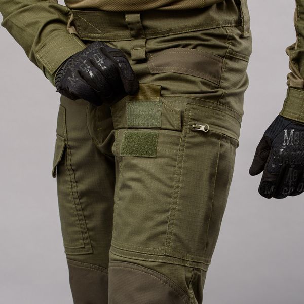 Spodnie taktyczne "ANTITERROR II" OLIVE (Rip-Stop Stretch + membrana)