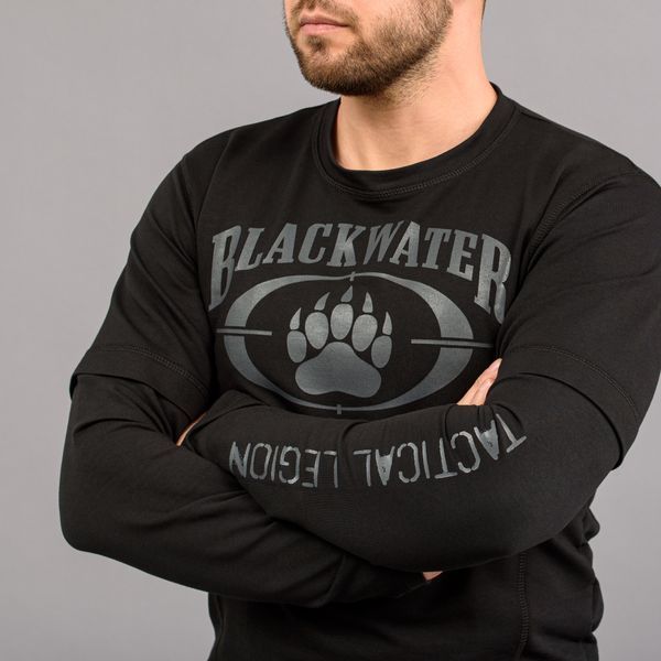 Koszulka z rękawami "BLACK WATER" BLACK (Dzianina)