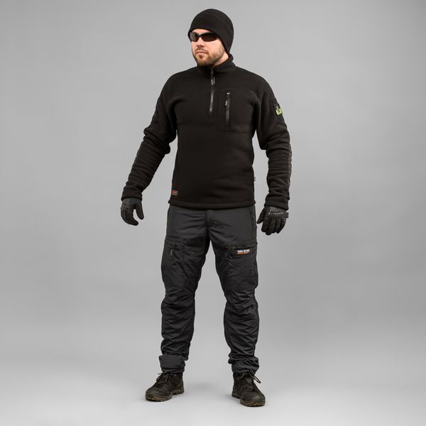 Komplet wojskowy "TRAVEL DEFENCE" 3 w 1 BLACK (Taslan + Mikropolar)