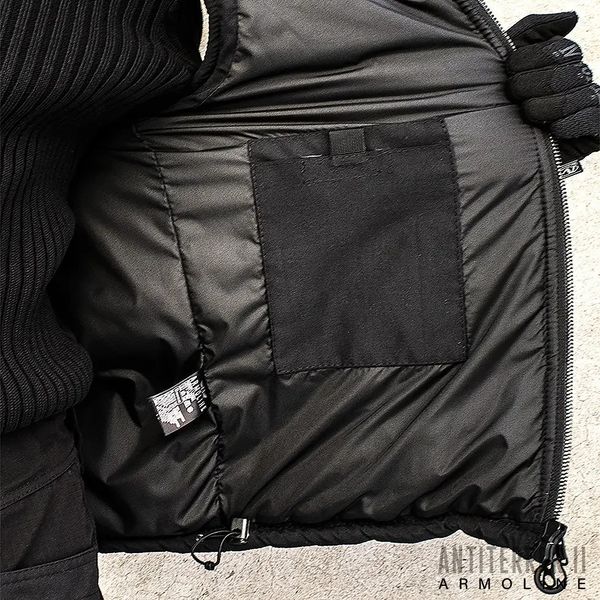 Insulated vest with hood "ANTITERROR II" BLACK (Membrane + Sintepon) 00051000S0000000 photo