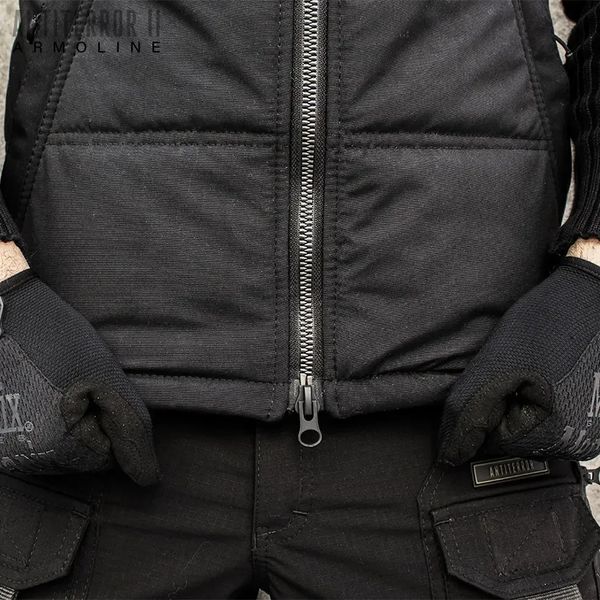 Insulated vest with hood "ANTITERROR II" BLACK (Membrane + Sintepon) 00051000S0000000 photo