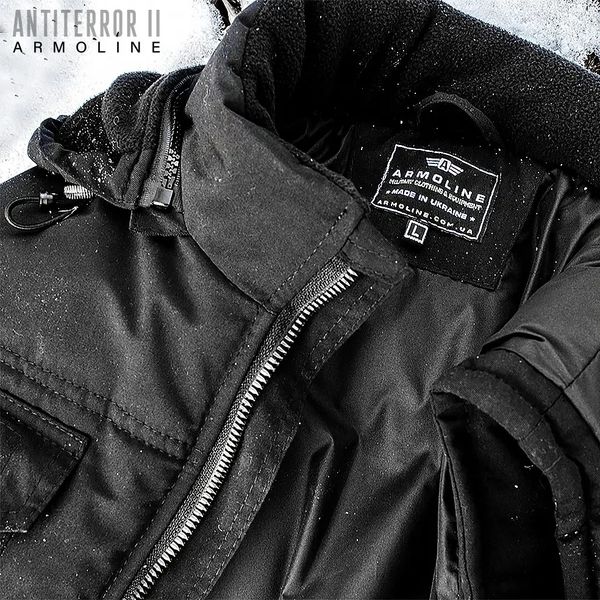 Insulated vest with hood "ANTITERROR II" BLACK (Membrane + Sintepon) 00051000S0000000 photo