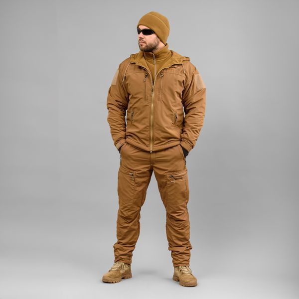 Komplet wojskowy "TRAVEL DEFENCE" 3 w 1 COYOTE (Taslan + Mikropolar)