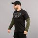 T-shirt with sleeves "BLACK WATER" BLACK & OLIVE (Knitwear) 0028503XL0000000 photo 2