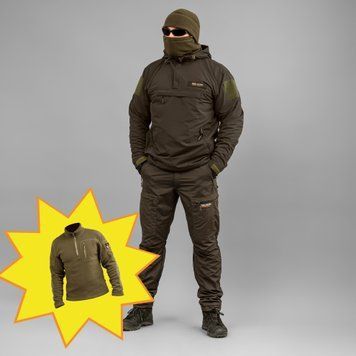 Комплект "TRAVEL DEFENCE" 3 в 1 АНОРАК DARK OLIVE (Таслан + Микрофлис) 00350000L0000000 фото
