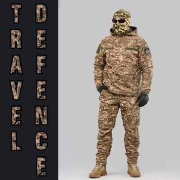 Komplet "TRAVEL DEFENCE" ANORAK PREDATOR PIXEL 2 w 1 (Taśma + Mikropolar)