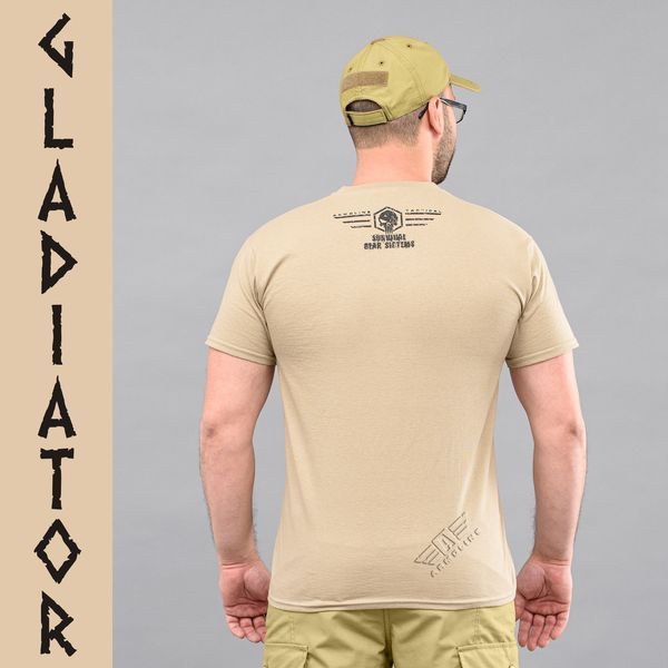 Футболка з принтом "GLADIATOR" KHAKI (Бавовна) 0025700XL0000000 фото