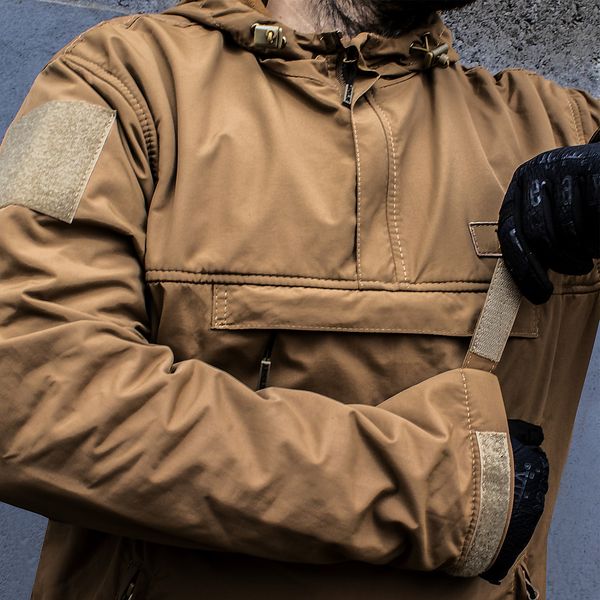 Insulated windbreaker Anorak (Jacket) "TRAVEL DEFENCE" COYOTE (Nylon+Microfleece) 00005000S0000000 photo