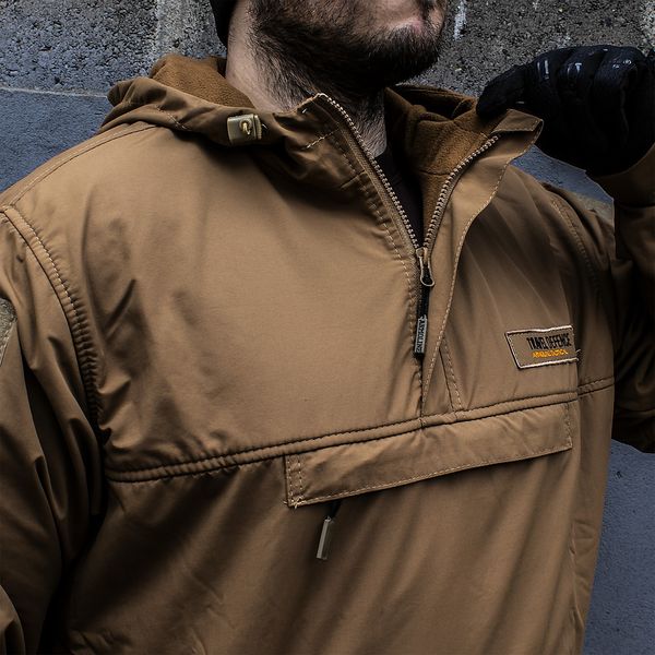 Insulated windbreaker Anorak (Jacket) "TRAVEL DEFENCE" COYOTE (Nylon+Microfleece) 00005000M0000000 photo