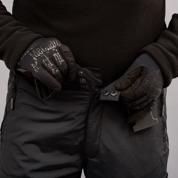 Komplet wojskowy "TRAVEL DEFENCE" 2 w 1 BLACK (Taslan + Mikropolar)