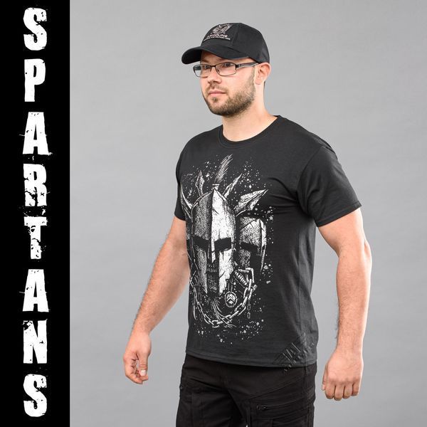 Футболка с принтом "SPARTANS" BLACK (Хлопок) 00260000L0000000 фото